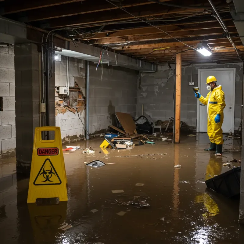 Flooded Basement Electrical Hazard in Candelaria Arenas, PR Property